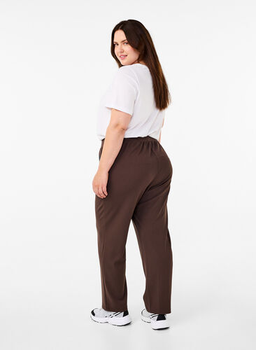 Zizzifashion FLASH - Straight fit trousers, Chocolate Brown, Model image number 1