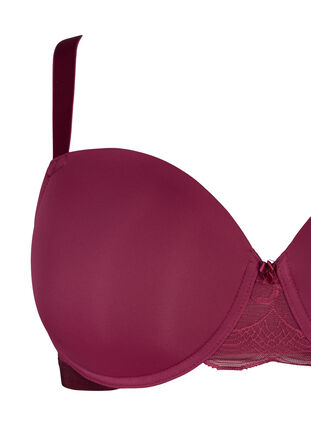 Zizzifashion Moulded bra with mesh, Rhododendron, Packshot image number 2