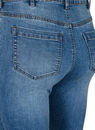 Zizzifashion Amy jeans with a high waist and super slim fit, Blue denim, Packshot image number 3