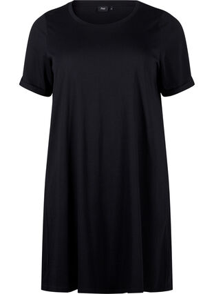 Zizzifashion Cotton t-shirt dress, Black, Packshot image number 0
