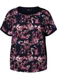 Loose t-shirt with floral print