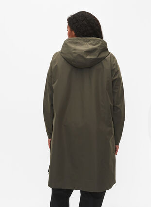 Zizzifashion Raincoat with pockets and hood, Grape Leaf, Model image number 1