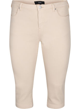 Zizzifashion Close-fitting Emily capri trousers, Oatmeal, Packshot image number 0