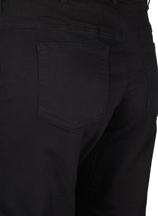 Zizzifashion Cropped Vera jeans with straight fit, Black, Packshot image number 3