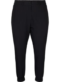 Trousers with elasticated waist and ankle