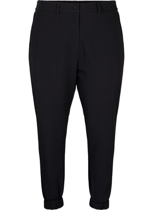 Zizzifashion Trousers with elasticated waist and ankle, Black, Packshot image number 0