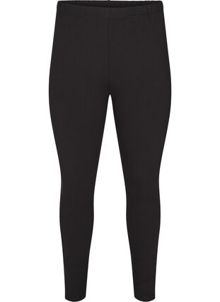 Zizzifashion Leggings in cotton with lining, Black, Packshot image number 0