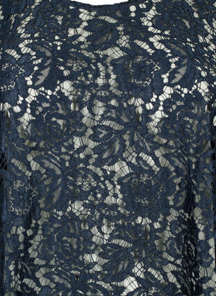 Long Blue Sz. blouse - 42-60 lace FLASH Zizzifashion - - sleeve -