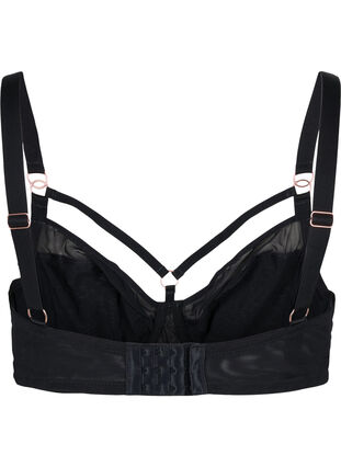 Lace bra with thong - Black - Sz. 85E-115H - Zizzifashion