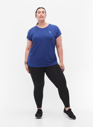 Zizzifashion Short sleeved workout t-shirt, Sodalite Blue, Model image number 2