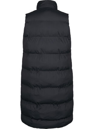 Zizzifashion Long vest with pockets and two-way zipper, Black, Packshot image number 1