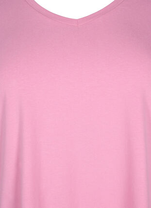 Zizzifashion Solid-coloured basic cotton T-shirt, Rosebloom, Packshot image number 2