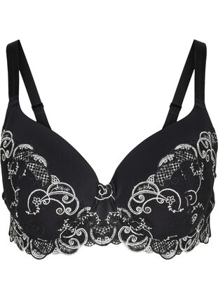 Middle grey melange Moulded non-underwired triangle bra - Buy Online