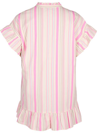 Zizzifashion Striped cotton tunic, Eggnog Multi Stripe, Packshot image number 1