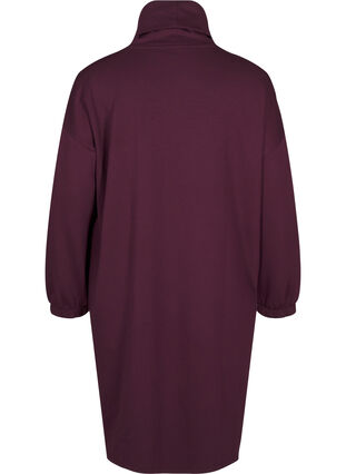 Zizzifashion A-shaped turtleneck dress, Fig, Packshot image number 1