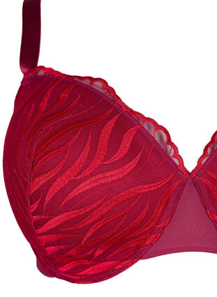 Zizzifashion Moulded bra with embroidery, Rhododendron, Packshot image number 2