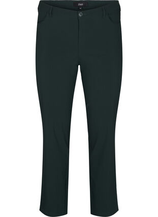 Zizzifashion Classic viscose blend trousers, Scarab, Packshot image number 0