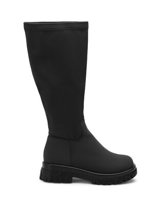 Zizzifashion Wide fit - Tall boot with stretch, Black, Packshot image number 0