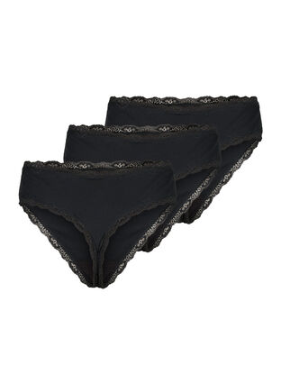 Bottomless lace thong - Black - Sz. 42-60 - Zizzifashion