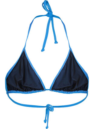 Zizzifashion Solid color triangle bikini top, Nebulas Blue, Packshot image number 1