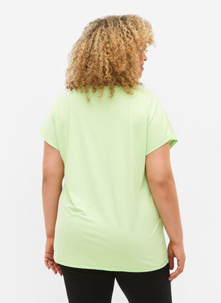 Zizzifashion Short sleeved workout t-shirt, Paradise Green, Model image number 1