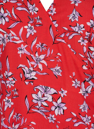 FLASH - Wrap dress with short sleeves, Poinsettia Flower, Packshot image number 2