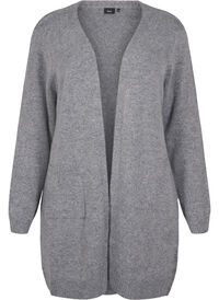 Long knitwear cardigan with pockets