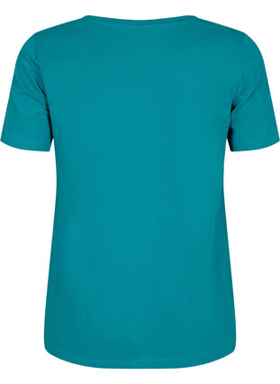 Zizzifashion Basic plain cotton t-shirt, Deep Lake, Packshot image number 1
