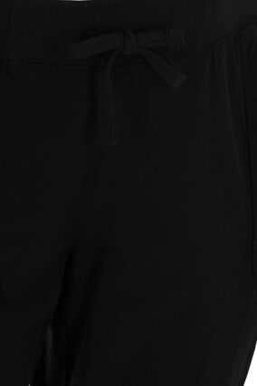 Zizzifashion Cotton Capri trousers , Black, Packshot image number 3