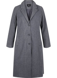 Long wool coat with pockets