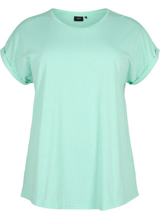 Zizzifashion Short sleeved cotton blend t-shirt, Cabbage, Packshot image number 0