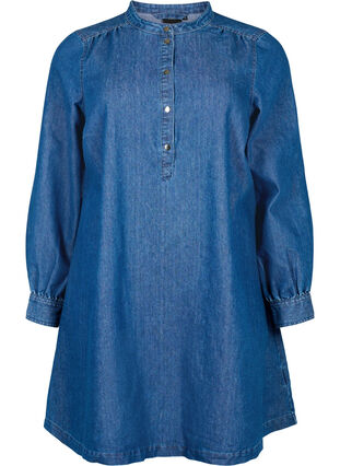 Zizzifashion Long sleeve denim dress, Blue denim, Packshot image number 0