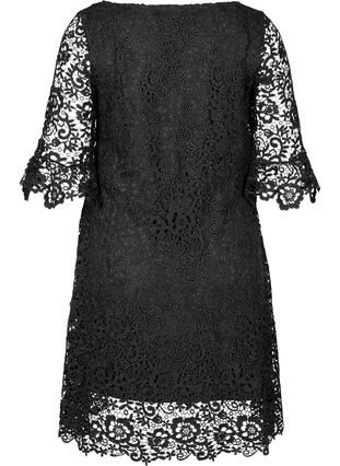Lace dress with 3/4 length sleeves