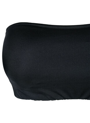 Zizzifashion Solid color bandeau bikini top, Black, Packshot image number 2
