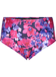 Bikini bottom with print and high waist, Pink Flower AOP, Packshot