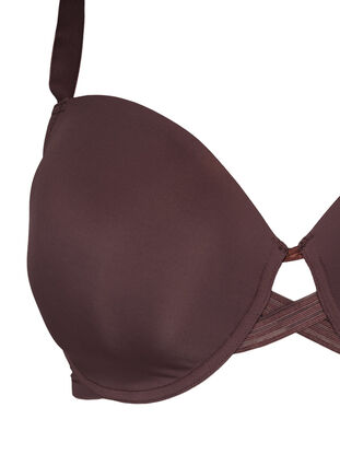 Zizzifashion Moulded bra with cross detail, Chicory Coffee, Packshot image number 2