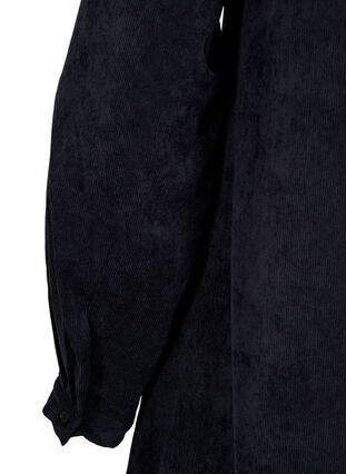 Zizzifashion Velvet dress with zipper and 3/4 sleeves, Black, Packshot image number 3