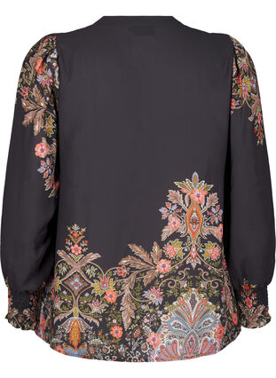 Zizzifashion Blouse with paisley print, Black Paisley, Packshot image number 1