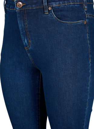 Zizzifashion Amy jeans with a high waist and super slim fit, Dark blue, Packshot image number 2