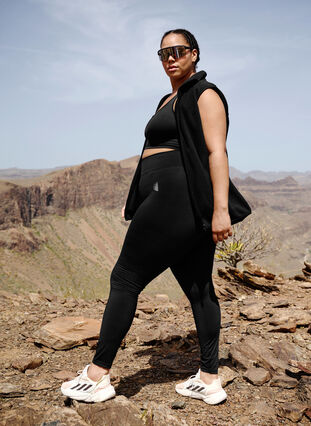 Zizzifashion CORE, BASIC TIGHTS - Cropped basic workout leggings, Black, Image image number 0