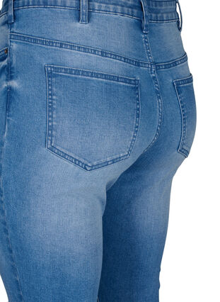 Zizzifashion Amy jeans with super slim fit and ripped details, Blue denim, Packshot image number 4