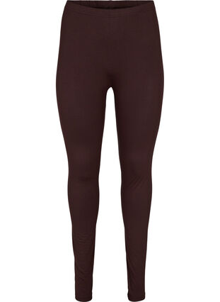 Zizzifashion Basic viscose leggings, Coffee Bean, Packshot image number 0