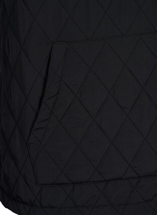 Zizzifashion Hooded sweatshirt with quilt, Black, Packshot image number 3