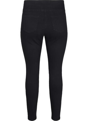 Zizzifashion Stretchy jeggings with high waist, Black, Packshot image number 1