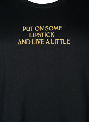 Zizzifashion FLASH - T-shirt with motif, Black Lips, Packshot image number 2