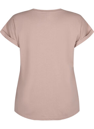 Zizzifashion Short sleeved cotton blend t-shirt, Desert Khaki, Packshot image number 1