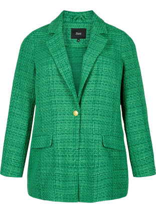 Zizzifashion Bouclé blazer, Verdant Green, Packshot image number 0