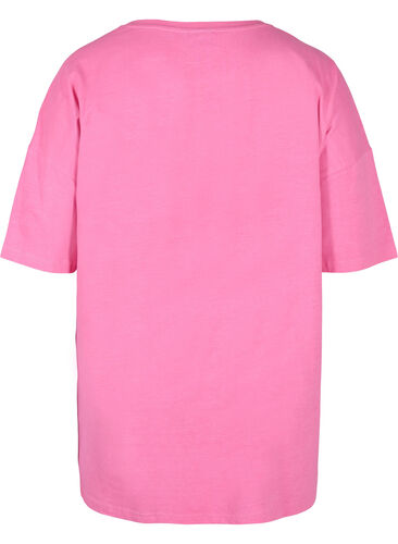 Cotton Bright Pink Oversized T-Shirt