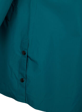 Zizzifashion Raincoat with pockets and hood, Deep Teal, Packshot image number 4