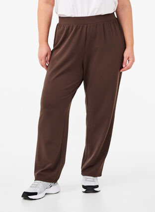 Zizzifashion FLASH - Straight fit trousers, Chocolate Brown, Model image number 2